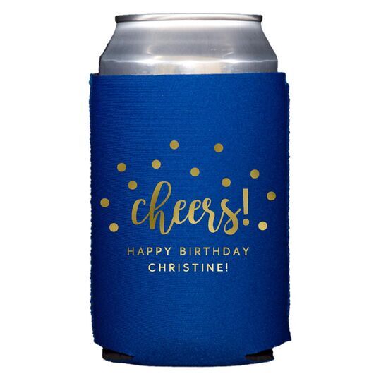 Confetti Dots Cheers Collapsible Koozies